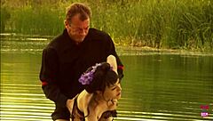 Oh man, this beautiful girl with small tits rode that strong guy on a boat 😍