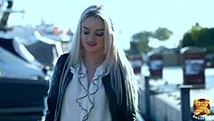 nathalie the beautiful blonde enjoys a relaxing moment in elegant lingerie