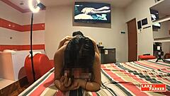 Perla Gets Her Pussy Licked In Doggystyle During Casting And Moans Wildly From The Spanking!