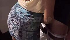 married woman meets two young guys at the club, acts up in front of her husband, takes them to the car, then they hang out on the street complete red