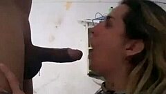 Hey, check out this blonde amateur getting addicted to sucking and swallowing hot jizz in deepthroat action.