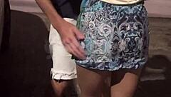 married woman meets two young guys at the club, acts up in front of her husband, takes them to the car, then they hang out on the street complete red