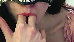 The russian teen with small tits and tight pussy shared her compilation of dirty talk anal fantasies, playing dildo in ass and fingers while doing footjob fetish close-up.