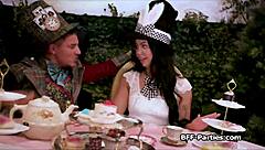 Tea Party Escalates to Intense Foursome Action