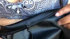 ebony milf with curvy fat body and natural tits plays with vibrator on pussy until wet pee release