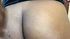 ebony milf with curvy fat body and natural tits plays with vibrator on pussy until wet pee release