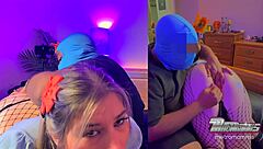 snow bunny pawg eats cock after hard ass spanking