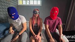 Heartbreaking Moment When Cuckold Boyfriend Lends His Petite Redhead Girlfriend for Swinger Casting Interview