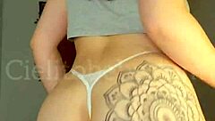 I dance in white microthong spreading my ass wide open in this Argentinian trailer