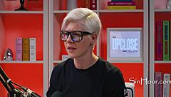 Leana Lovings stars as the cute pretty nerdy brunette with glasses