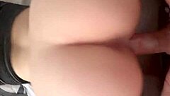 Petite brunette takes huge interracial black cock in anal doggystyle creampie – but she's a feet lover in POV!