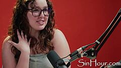 Leana Lovings stars as the cute pretty nerdy brunette with glasses