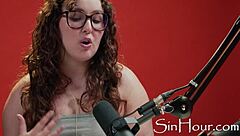 Leana Lovings stars as the cute pretty nerdy brunette with glasses