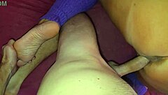 i reward my stepson with my big ass in lingerie, fingering and foot fetish play as his taboo mommy