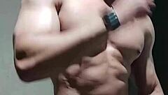 uh, i got this strong brazilian muscular guy, mature and athletic, showing off in homemade vid...