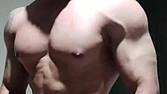 uh, i got this strong brazilian muscular guy, mature and athletic, showing off in homemade vid...
