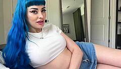 Big step sister Jewelz Blu with blue eyes teaches you to let loose in missionary creampie fantasy