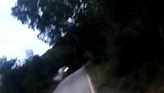 Naked near the road! Desnudo cerca de la carretera!