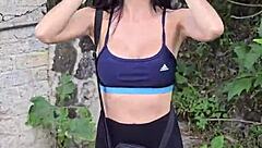 Karol Smith Ventures Outdoors for Public Blowjob and Cumshot on Petite Teen Body