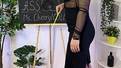 hey curvy beauty with glasses why not spank that big ass in sheer lingerie?
