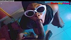 oh wow, queen roxy gets hardcore standing banged by a big black cock in doggystyle and cowgirl 😈