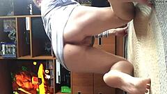 Blonde teen bends over for big cock blowjob and doggystyle pounding with cumshot.