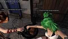 So we're getting into this ass fingering and spanking session with Lilith and Kataleena, ending with wild masturbation