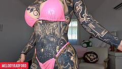 this curvy milf tries on a slutty micro bikini for twerking, then slips into easter bunny lingerie for a haul