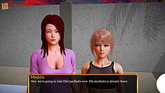 새 가족 322에서 큰 가슴 빨간머리가 게임 장난으로 빠져