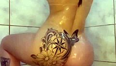 Watching Brazilian Punk Housewife Dance Then Play with Her Tight Asshole Under Shower