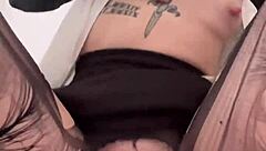 Petite Teen Wednesday Addams Displays Big Round Ass Bouncing On Huge Dildo In Solo Masturbation With Toys