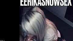 Blonde Bombshell Delivers Petite Blowjob On Monster Cock