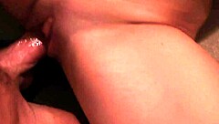 brunette teen girlfriend rides cowgirl in rough pov fuck with cum covered moaning!