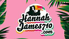 ハンナジェームズ710が屋外でホットなビキニを試着