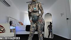 Hey check out this curvy milf trying on bikinis with a led butt plug inside