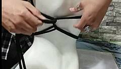 oh man i love learning this bdsm tutorial on how to tie peruvian boobs just right