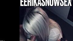 Blonde Bombshell Delivers Petite Blowjob On Monster Cock