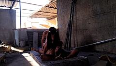 My stepdaughter gave me her ass on the terrace!