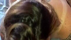 朝フェラがディープスロートでザーメンぶっかけ下品に😈