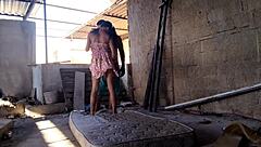 My stepdaughter gave me her ass on the terrace!