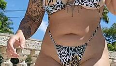 Hey did you see this married couple with her big ass flashing in the pool like exhibitionists