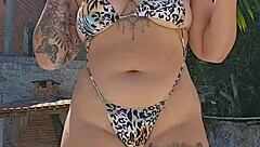 Hey did you see this married couple with her big ass flashing in the pool like exhibitionists