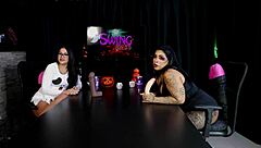 Morena shows off her blowjob skills by leaving the toy all slobbery - marcelly melo sheer red