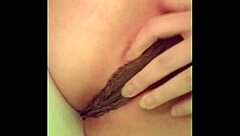 cute girl soaking her soft panties