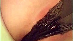 cute girl soaking her soft panties