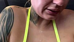 training in tiny bikini at copacabana gym got me so wet and horny, nearly kicked out