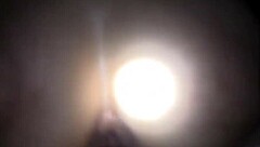 Amateur blonde couple went camping and walked around naked outdoors. They had hairy pussy riding sex with natural tits flashing.