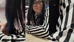 Intense Colombian Babe Ass Licking Deepthroat Doggystyle Cum In Mouth At Mall Shop