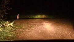 Amateur blonde couple went camping and walked around naked outdoors. They had hairy pussy riding sex with natural tits flashing.