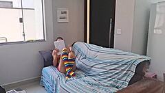 hey, this old guy just walks into the bathroom with the skinny redhead